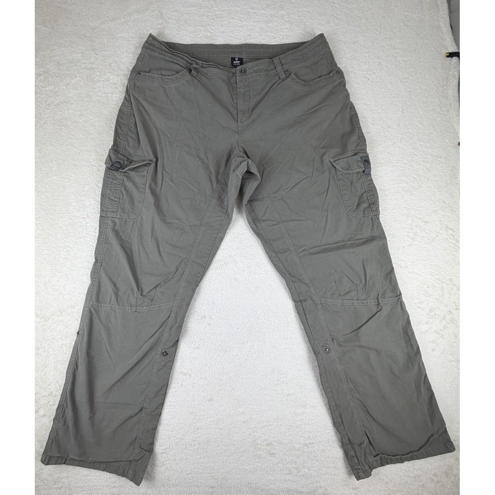 Kuhl Splash Roll Up Women's Size 18 REG Green Cargo‎ Pants 6242 Outdoor Hiking